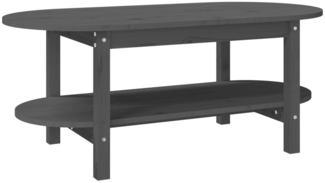 Couchtisch, Sofatisch Grau 110x55x45 cm Massivholz Kiefer