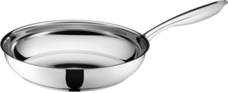 Bratpfanne 28 cm, Induktionspfanne für alle Herdarten, unbeschichtet, spülmaschinengeeignet, ofenfest