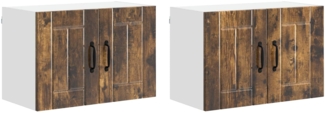 vidaXL Küchenwandschränke 2 pcs Geräucherte Eiche 60 x 31 x 40 cm 884925