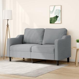 vidaXL 2-Sitzer-Sofa Hellgrau 140 cm Stoff 359359