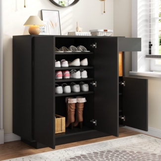 MODFU Schuhschrank Schuhschrank (Schuhkommode, Schuhkipper, 1-St, 1 Schublade) mit verstellbaren Einlegeböden