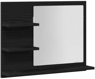 vidaXL Badspiegel Schwarz Eichen-Optik 60x10,5x45 cm Holzwerkstoff 862546