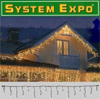 System Expo "Eisregen-Lichterkette 3m" 50 Leuchtmittel warmweiß, IP44