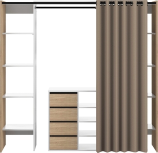 TemaHome Kleiderschrank TOM ausziehbar auf 185,3 cm