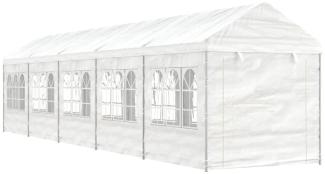 vidaXL Pavillon mit Dach Weiß 11,15x2,28x2,69 m Polyethylen 3155481