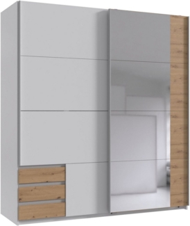 Wimex Schwebetürenschrank Emden moderner Kleiderschrank mit Spiegel und Schubladen BESTSELLER Schlafzimmer Schrank Garderobenschrank mit Schwebetüren Topseller