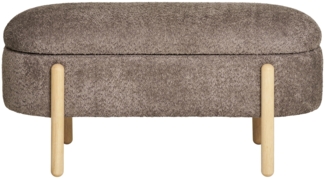 Bank mit Ablage, braun/natur, 97 x 40 x 48 cm, HN1237