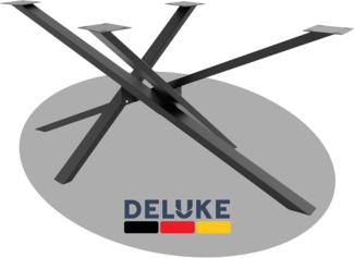 DELUKE® Tischgestell Metall SIDER Schwarz Robuste Verarbeitung Tischbein Tischkufen Tischgestell für Holztisch Esstisch Schreibtisch Sitzbank 72x70x120cm