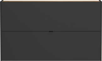 Hängeschuhschrank >GW-AMECA< Schuhkipper, Graphit/Navarra-Eiche-Dekor - 140x83x18 (BxHxT)