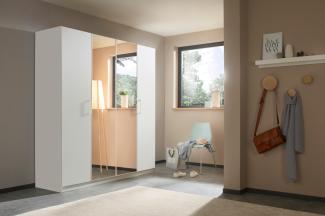 rauch Kleiderschrank; Drehtürenschrank COSMO, 4-türig, 2 Spiegeltüren, Alpinweiß, mit Aufbewahrungsboxen, 181x197x54xcm