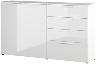 Kommode Summer / GW-Sunnyvale , Holzwerkstoff , Weiß , 186 x 107 x 40 cm