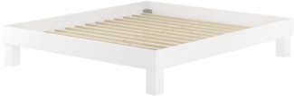 Waschweißes Doppelbett 200x200 Buche Holzbett mit wählbarem Zubehör V-60.87W-20Rollrost inkl.