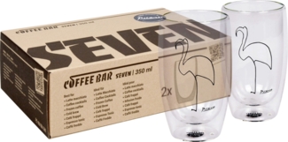 KÖNITZ 2er Set Coffee Bar SEVEN Picasso Kaffeeglas 350 ml im Geschenkkarton