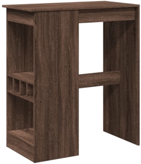 vidaXL Bartisch mit Regal Braun Eiche 90x47,5x103,5 cm Holzwerkstoff 854343