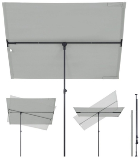 Sekey Balkonschirm 180 x 130 cm Rechteckiger Sonnenschirm Balkon, flexibler Allrounder, LxB: 180,00x130,00 cm, Drehbare Balkonblende, Sonnenschutz für Balkon und Terrasse, UV50+