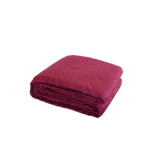 Elegante einfarbige Tagesdecken, Sofaüberwurf 240x220 cm aus 100% Polyester Bordeaux