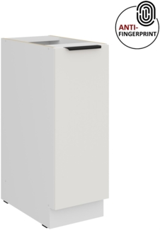 Küchen Unterschrank Schrankauszug 30 cm Küche ARIA Weiss ultra matt + Weiss matt, hochwertige Fronten mit Anti Fingerprint Beschichtung Küchenzeile Küchenblock