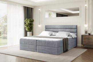 ALTDECOR Boxbett CELESTIA (Multipocket-Matratze H4, H3 Matratze Bonellfederung, Topper, Kopfteil)