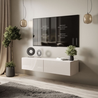 Lookway TV-Schrank CARMEN 125 cm Elegantes Hängendes TV-Lowboard in Hochglanz (1x Tv- Schrank) Breite: 125 cm