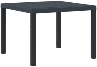 vidaXL Gartentisch Anthrazit 100 x 100 x 73 cm Poly-Rattan 871680