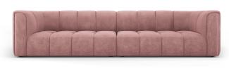 Micadoni Modulares Sofa Serena 4-Sitzer Strukturierter Stoff Rosa