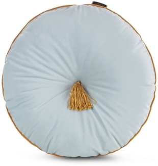 Eurofirany Sofakissen Runde Dekokissen, 40 cm Ø, Sofakissen, Velvet Kopfkissen, Samt