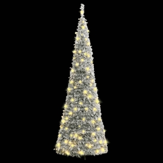 vidaXL Pop-Up-Weihnachtsbaum Künstlich Beschneit 200 LEDs 210 cm 357759
