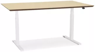 Kokoon Design Schreibtisch Sidebu Holz Natur und Weiß 150 cm