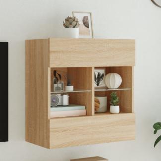 vidaXL TV-Wandschrank mit LED-Leuchten Sonoma-Eiche 58,5x30x60,5 cm 837094