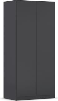 rauch Kleiderschrank, Drehtürenschrank COSTA, 2-türig, push-to-open, Grau metallic, 91x197x54cm