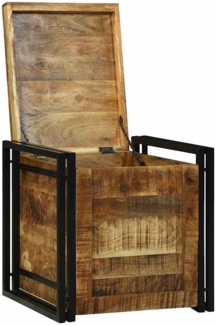 vidaXL Aufbewahrungsbox mit Speicher 50 x 50 x 50 cm Raues Mangoholz 4016742
