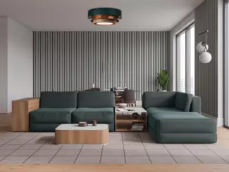 BPS Koncept 050-2EP-084 Deckenleuchte TRINITY 2xE27 60W Satin auf PVC-Kunststoff grün, kupfer, beige, weiß H:23cm Ø60cm dimmbar