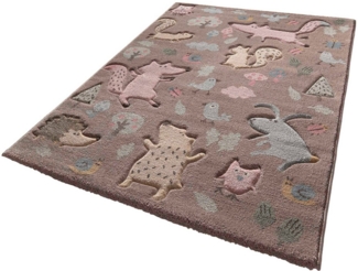 Sigikid Kinderteppich Forest, rechteckig, Höhe: 13 mm, Wald Tiere Design, Kurzflor