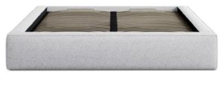 Micadoni Bett Simon Strukturierter Stoff Hellgrau Melange 140x200