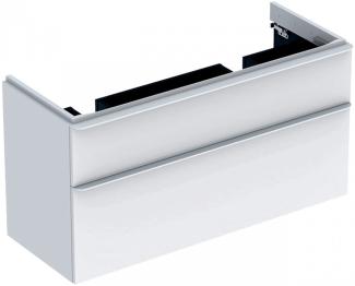 GEBERIT SMYLE SQUARE Waschbeckenunterschrank 118,4 cm breit, Weiß, für Doppelwaschbecken