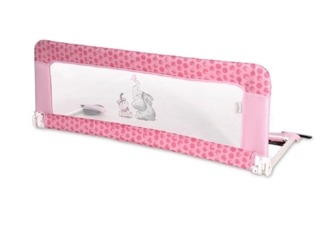 Lorelli Kinder Bettschutzgitter Safety night Größe 127 x 45 cm, faltbar, Tasche rosa pink