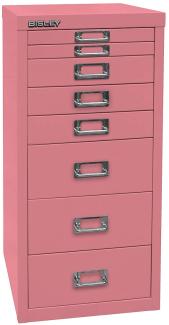 BISLEY MultiDrawer, 29er Serie, DIN A4, 8 Schubladen, Metall, 601 Pink, 38x27. 9x59 cm