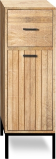 Badunterschrank 30x90 cm 'Life' Mango & Metall schwarz