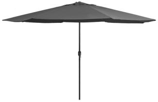 vidaXL Sonnenschirm mit Metall-Mast 390 cm Anthrazit 47380