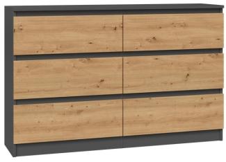 ibonto Kommode Vielseitiges & Stilvolles Sideboard mit Grifflosen Schubladen