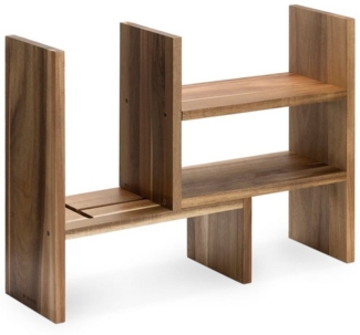 Navaris Bücherwand Schreibtisch-Organizer 64 x 15,5 x 40 - verstellbares Regal - Natur, 1-tlg.