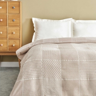 Karaca Tagesdecke Karaca Home Luna Doppelbettdecke Tagesdecke Bettdecke Beige