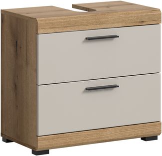 Waschbeckenunterschrank B/H/T: 60x56x34 cm in Evoak Oak Nachbildung
