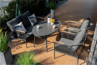 MANDALIKA Garden Gartenlounge-Set XL Dining Lounge Set Valencia - extra hoher Rücken, extra breiter Sitz