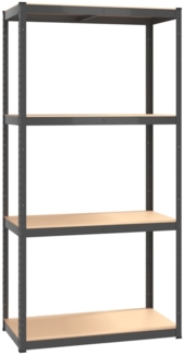 vidaXL Lagerregal mit 4 Böden Anthrazit Stahl & Holzwerkstoff 152849