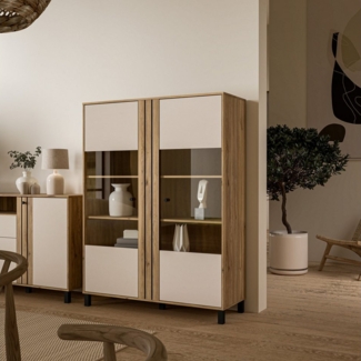 FORTE Highboard Killarney, Highboardvitrine, Stauraum, Soft Close