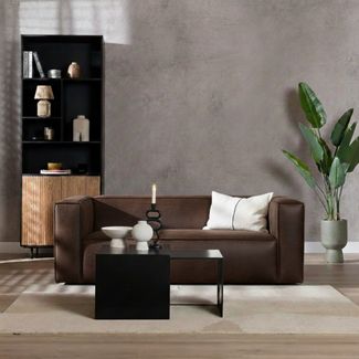 Bronx71 Ledersofa Memphis 2,5-Sitzer braun