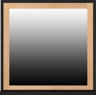 Spiegel mit Ablage 70x70 cm 'Namibia' Eiche & Mango schwarz