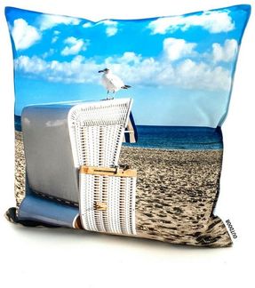 heimtexland Dekokissen Outdoorkissen 45x45 Outdoor Garten Deko Kissen, Lotus Effekt, schmutz- und wasserabweisend, inkl. Füllung