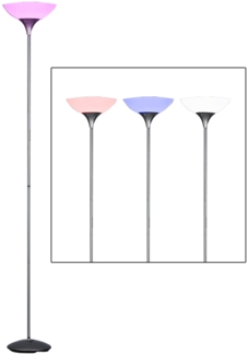 RGB LED Deckenfluter, titanfarbig, Höhe 180 cm, DEZWO